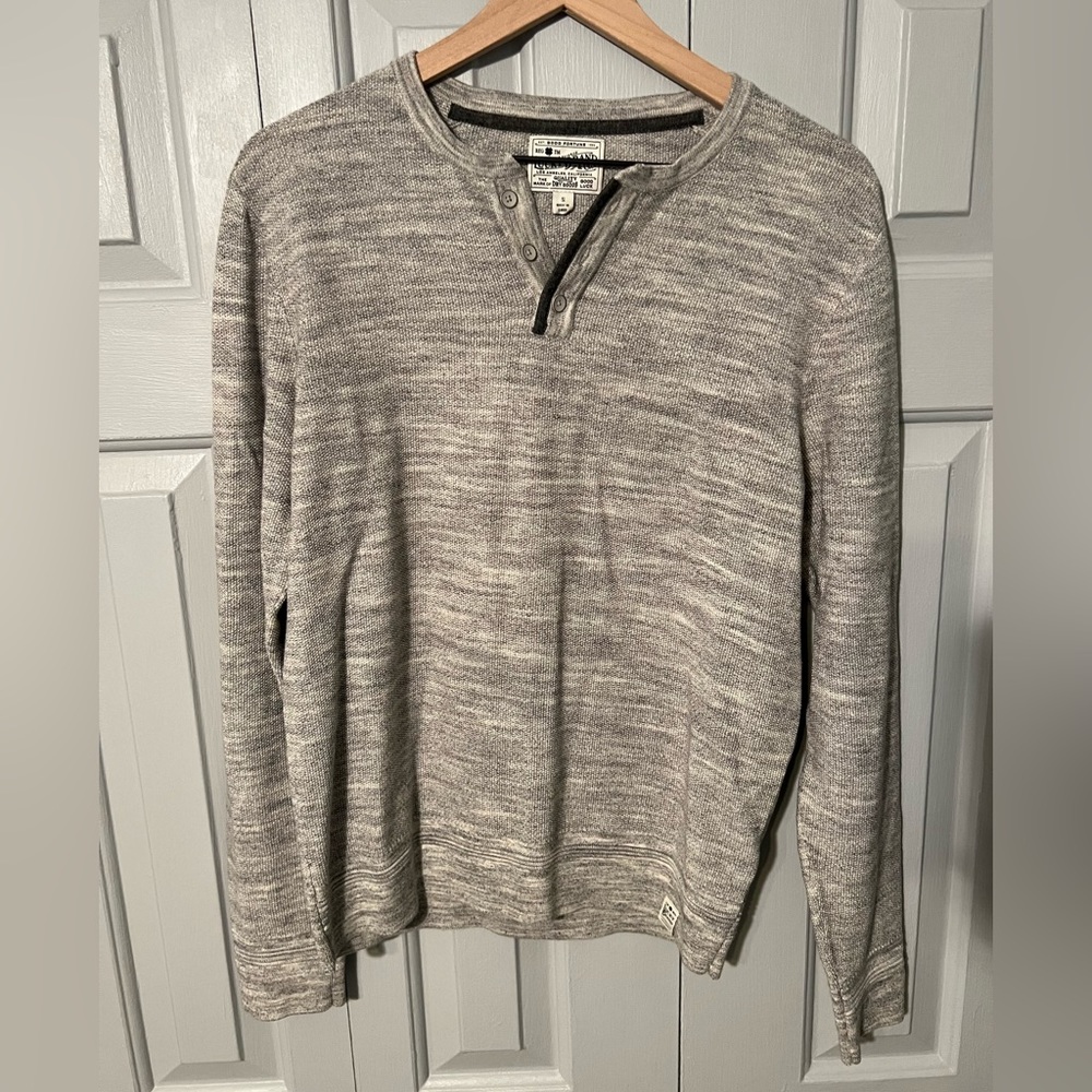 Lucky Brand Men’s size Small Linen Blend Henley Sweater